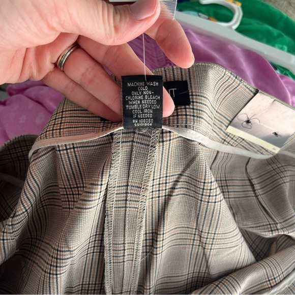 Lane Bryant Pants Women's 24 Plaid Wide Leg Cropped Slacks NWT Academia Preppy - Picture 9 of 9